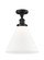 Franklin Restoration One Light Semi-Flush Mount in Matte Black (405|517-1CH-BK-G41-L)