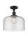 Franklin Restoration One Light Semi-Flush Mount in Matte Black (405|517-1CH-BK-G74-L)