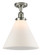 Franklin Restoration One Light Semi-Flush Mount in Polished Nickel (405|517-1CH-PN-G41-L)