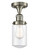 Franklin Restoration One Light Semi-Flush Mount in Brushed Satin Nickel (405|517-1CH-SN-G312)