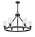 Ballston Six Light Chandelier in Matte Black (405|830-BK-G802)