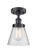 Ballston Urban One Light Semi-Flush Mount in Matte Black (405|916-1C-BK-G64)