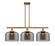 Ballston Urban Three Light Island Pendant in Brushed Brass (405|916-3I-BB-G73-L)