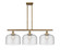 Ballston Urban Three Light Island Pendant in Brushed Brass (405|916-3I-BB-G74-L)