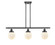 Ballston Urban Three Light Island Pendant in Matte Black (405|916-3I-BK-G201-6)