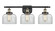 Ballston Urban Three Light Bath Vanity in Black Antique Brass (405|916-3W-BAB-G72)
