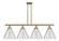 Ballston Urban LED Island Pendant in Brushed Brass (405|916-4I-BB-G42-L-LED)
