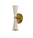 Milo LED Wall Sconce in White and Vintage Brass (33|310422WVB)