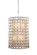 Prado Six Light Foyer Pendant in Oxidized Silver Leaf (33|509150OSL)