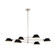 Bruno Six Light Island Pendant in Matte Black w/ Polished Nickel (33|514161BPN)