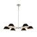 Bruno Six Light Chandelier in Matte Black w/ Polished Nickel (33|514172BPN)