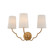 Sophia Three Light Wall Sconce in New Brass (33|514323NB)