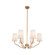 Sophia Six Light Chandelier in New Brass (33|514372NB)