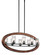 Grand Bank Eight Light Linear Chandelier in Auburn Stained Finish (12|43191AUB)