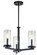 Crosby Three Light Chandelier/Semi Flush in Black (12|43997BK)