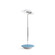 Royyo LED Desk Lamp in Chrome, Azure Felt (240|RYO-SW-CRM-AZF-DSK)