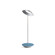 Royyo LED Desk Lamp in Silver, azure felt (240|RYO-SW-SIL-AZF-DSK)
