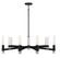 Windamere Six Light Chandelier in Textured Black W/ Polished Nickel (159|V6-L1-2961-6-189)