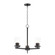 Corona Three Light Chandelier in Black (16|10203CLBK)