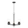 Corona Three Light Chandelier in Black (16|10203CLBK)