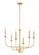 Wesley Six Light Chandelier in Satin Brass (16|10326SBR)