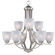 Axis Nine Light Chandelier in Satin Nickel (16|11226FTSN)