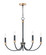 Charlton Five Light Chandelier in Black / Antique Brass (16|11375BKAB)