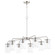 Sleek Eight Light Chandelier in Satin Nickel (16|11848CDSN)