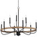 Franklin Nine Light Chandelier in Driftwood / Black (16|14449DWBK)