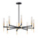 Flambeau LED Chandelier in Black / Antique Brass (16|16128CLBKAB)