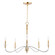 Clarion Five Light Chandelier in Polished Chrome / Satin Brass (16|25375CLPCSBR)