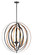 Radial Five Light Pendant in Black / Gold (16|28675BKGLD)