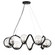 Curlicue Eight Light Pendant in Black / Polished Nickel (16|35108CDBKPN)