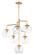 Branch Six Light Chandelier in Natural Aged Brass (16|38416CLNAB)