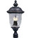 Carriage House VX Three Light Outdoor Pole/Post Lantern in Oriental Bronze (16|40420WGOB)