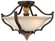 Chateau Nobles Three Light Semi Flush Mount in Raven Bronze W/Sunburst Gold H (29|N6450-652)