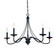 Westchester County Five Light Chandelier in Sand Coal w/Skyline Gold Leaf (7|1044-677)
