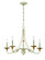 Westchester County Five Light Chandelier in Farmhouse White w/Gilded Gold Leaf (7|1044-701)