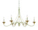 Westchester County Six Light Chandelier in Farm House White With Gilded G (7|1046-701)