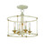 Westchester County Four Light Semi Flush Mount in Farmhouse White w/Gilded Gold Leaf (7|1049-701)