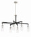 Pullman Junction Six Light Island Pendant in Coal With Brushed Nickel (7|2896-691)
