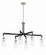 Pullman Junction Six Light Island Pendant in Coal w/Brushed Nickel (7|2896-691)