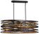 Vortic Flow Eight Light Island Pendant in Dark Bronze W/Mosaic Gold Inte (7|4676-111)