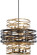 Vortic Flow 18 Light Chandelier in Dark Bronze w/Mosaic Gold Interior (7|4679-111)