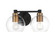 Keyport Two Light Bath in Sand Coal w/Natural Brushed Brass (7|4912-653)
