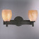 Art Glass Bath Two Light Bath in Bronze (7|5112-617)