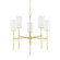 Olivia Five Light Chandelier in Aged Brass (428|H223805-AGB)