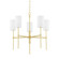 Olivia Five Light Chandelier in Aged Brass (428|H223805-AGB)