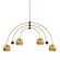 Willow Six Light Chandelier in Aged Brass/Black (428|H348806-AGB/BK)
