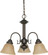 Ballerina Three Light Chandelier in Mahogany Bronze / Champagne (72|60-1252)